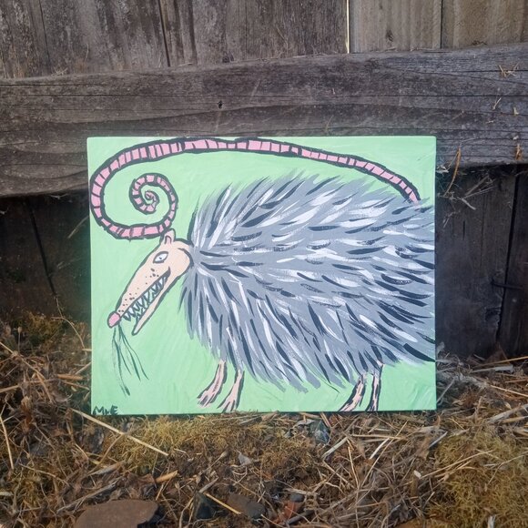Possum Folk Art Painting - Picture 3 of 13